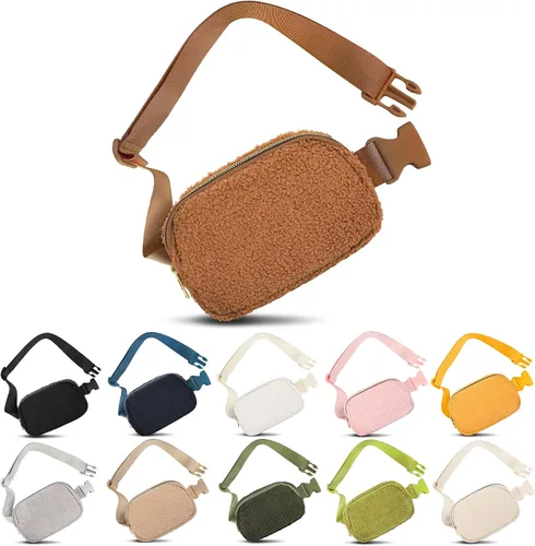 Miniatura 13 de Bolsa de Cintura Frenou Riñonera de Moda para Mujeres y Hombres, Riñonera con Correa Ajustable para Regalo, Riñonera para Viaje, Correr, Senderismo