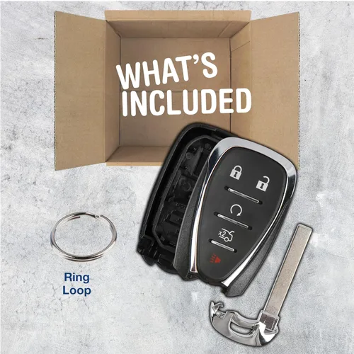 Miniatura 3 de KeylessOption Funda de Reemplazo para Llavero de 2016 2017 2018 2019 2020 Chevrolet Chevy Camaro Cruze Malibu Sonic, 5 Botones HYQ4AA, HYQ4EA, Sin