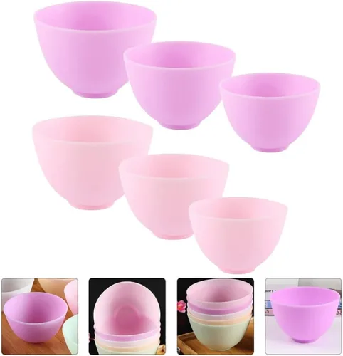 Miniatura 4 de Ciieeo Mascarilla facial de silicona para el cuidado de la piel, cuenco de mezcla facial, cuencos de colores reutilizables, cuencos de preparación