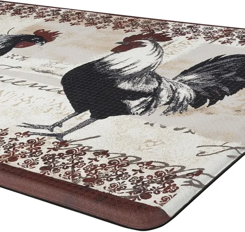 Miniatura 2 de Achim Home Decor - Tapete antifatiga para suelo, 18 x 30 pulgadas, diseño de gallo, impermeable, antideslizante, fácil de limpiar, tapete acolchado