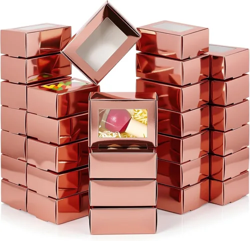 Miniatura 29 de Zonon 30 cajas de jabón para embalaje casero, mini cajas de papel kraft con ventana para panadería, dulces, jabón, embalaje de regalo