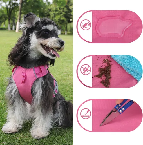 Miniatura 4 de Mile High Life Arnés sin tirones para perro, con rayas reflectantes, ajustable, fácil de poner, arnés ligero para perros pequeños, medianos