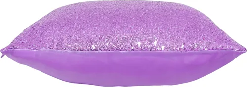 Miniatura 7 de Poise3EHome Fundas de cojín decorativo con lentejuelas de 18 x 18 pulgadas para sofá, cama, sala de estar, Navidad (lavanda, 1 pieza)