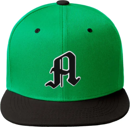 Miniatura 732 de Daxton Gorra clásica con visera de billete plano con letras del alfabeto inglés antiguo de la A a la Z