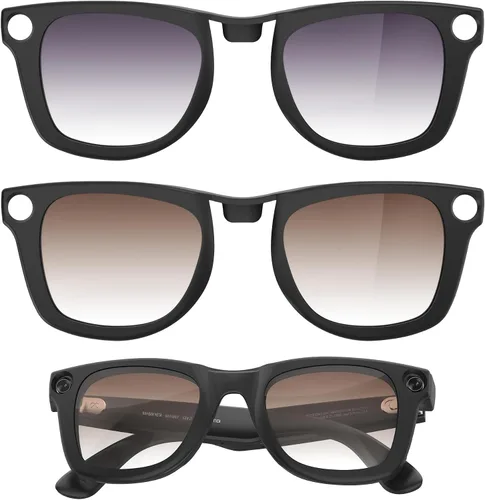 Miniatura 8 de BonFook HiBloks Transitions/Gradient Polarized Matte/Shiny Clip-On Lenses for RayBan Gen 1&2 Meta Wayfarer(RW4006/4008/4012)