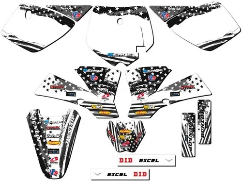 Miniatura 7 de Kit de base gráfica SX 50 Merica Grey Senge 2002-2008 compatible con KTM