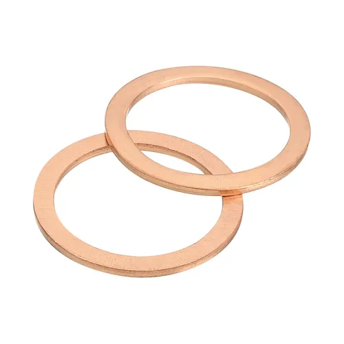 Miniatura 8 de uxcell Arandela Plana M6, 50 Piezas Arandelas de Anillo Plano de Cobre de 12mm de Diámetro Exterior Junta de Sellado de Metal para Tornillos, Pernos