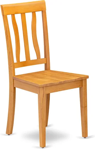 Miniatura 7 de East West Furniture CAAN5-OAK-W - Juego de mesa de comedor moderno de 5 piezas, incluye una mesa rectangular de madera y 4 sillas de comedor, 36 x