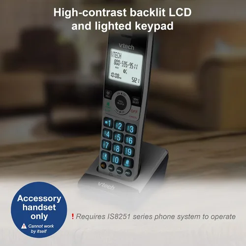 Miniatura 7 de VTech IS8201 Auricular Adicional para la Serie de Teléfonos Inalámbricos de Grado Comercial IS8251, Perfecto para Oficina en Casa, Bloqueo
