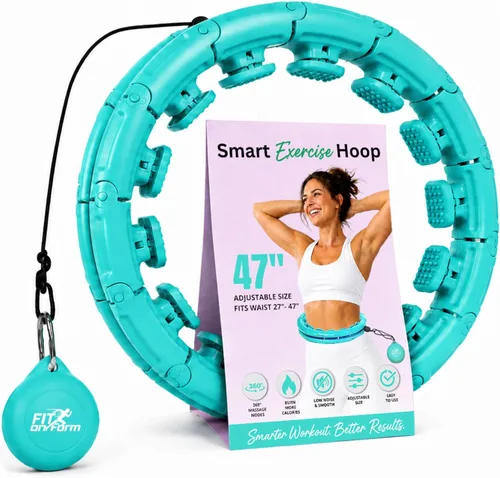 Miniatura 11 de FIT ON FORM Infinity Weighted Hula Hoop for Adults Weight Loss, Smart Exercise Hola Circle Hoop for Women Abs Workout