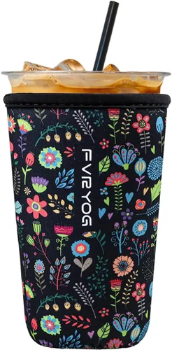 Miniatura 98 de Fundas de neopreno reutilizables aisladas para café helado, fundas para tazas de café helado, fundas para bebidas heladas y calientes