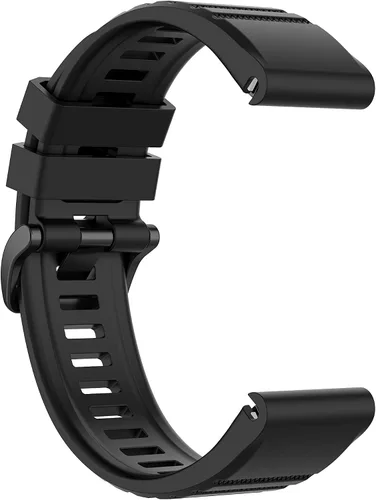 Miniatura 5 de Correa de reloj compatible con Garmin Approach S62/S60, Fenix 5/Fenix 6, Forerunner 935/Forerunner 945, correa de goma suave, ajuste rápido