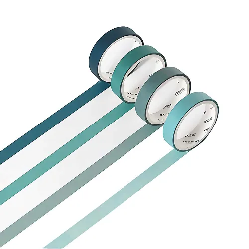 YUBBAEX - Juego de 4 rollos de cinta adhesiva de color natural Washi, cinta decorativa Morandi para manualidades, diarios, planificadores, álbumes