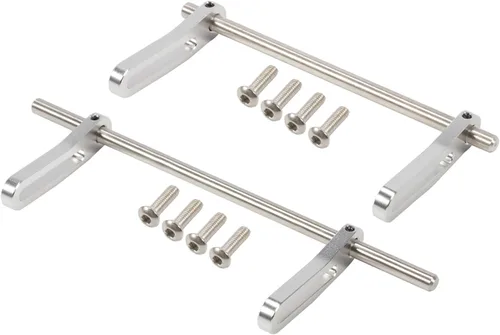 AMK Parachoques RC de aleación de aluminio modular 1/10 RC Crawler parachoques delantero trasero Bull barras para 1/10 RC Crawler LCG Rigs construye