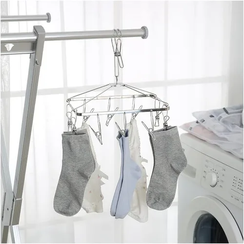 Miniatura 2 de YBM HOME Estante de secado de ropa interior con 10 clips para secar toallas, sujetadores, calcetines, ropa de bebé, lencería y ropa de cama, estante