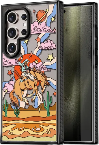 Miniatura 213 de Rosarnnah Funda compatible con Samsung Galaxy S24 Ultra, bonita estética, a la moda, divertida funda con estampado de gatito y gato, duradera a