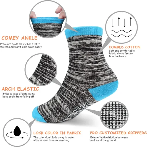 Miniatura 3 de Calcetines antideslizantes para niños 9 pares de calcetines antideslizantes Skibeaut para niños de 1 a 7 años