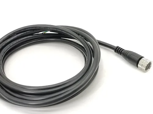 Miniatura 10 de Elecbee Cable M12 A-Code Conector recto de cabeza hembra individual Cable eléctrico de enchufe de aviación (cable de 12 pines 1M/3.3 pies)