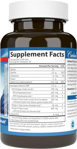 Miniatura 2 de Carlson Labs - Aceite de salmón en gel suave, 60