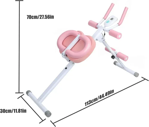 Miniatura 2 de Máquina de abdominales, equipo de entrenamiento abdominal, máquina de entrenamiento abdominal ajustable de 5 niveles con pantalla LCD