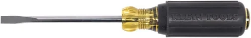 Miniatura 5 de Klein Tools 605-4 desarmador con punta de gabinete de 1/4 pulgadas, fabricado en EE. UU., mango redondo resistente de 4 pulgadas