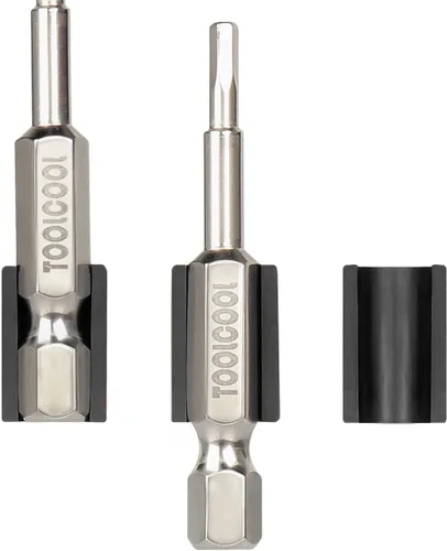 Miniatura 6 de Toolcool 10 piezas con 12 agujeros hexagonales para cabezales de desarmador, Estuche de plástico para almacenar cabezales de desarmador