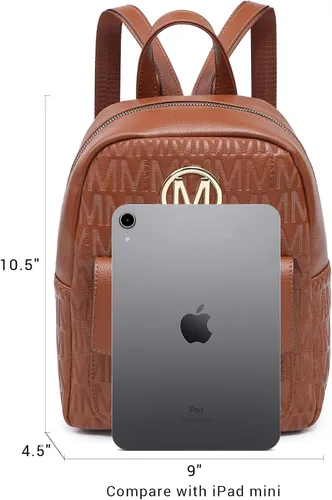 Miniatura 6 de MKP - Mochila pequeña para mujer, bolso de hombro con borla y dije, Café (Light Coffee), Mochilas Daypack