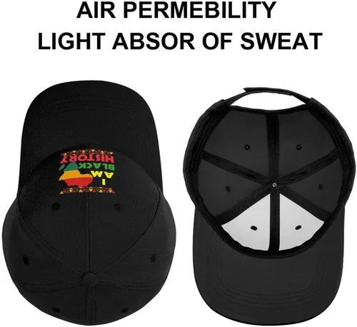 Miniatura 3 de I Am Black History Month - Gorra de béisbol deportiva con diseño del orgullo afroamericano