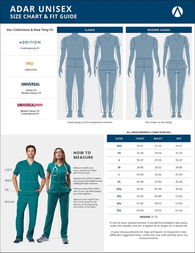 Miniatura 6 de Adar Universal Unisex Scrubs Unisex Drawstring Scrub Set