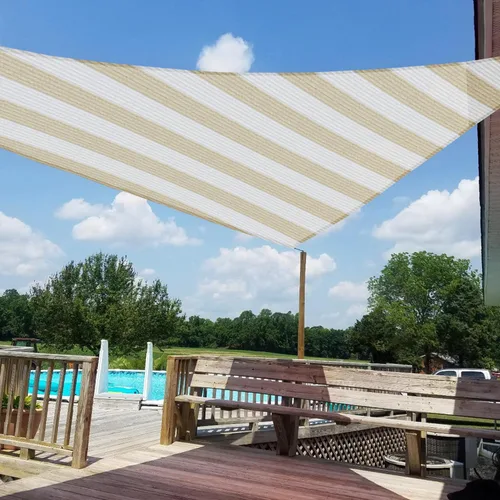 Miniatura 18 de Windscreen4less Toldo Vela de Sombra Solar Triangular de 12' x 12' x 12' Pies, Cubierta de Toldo para Exteriores, Bloqueo UV para Patio Trasero, Rojo