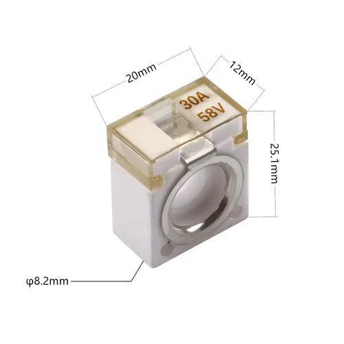 Miniatura 2 de 1 unids 58V HABF Fusible de batería 30A Terminal HABF Fusible 30A para la protección de automóviles, RVs, grúas, buques de carga