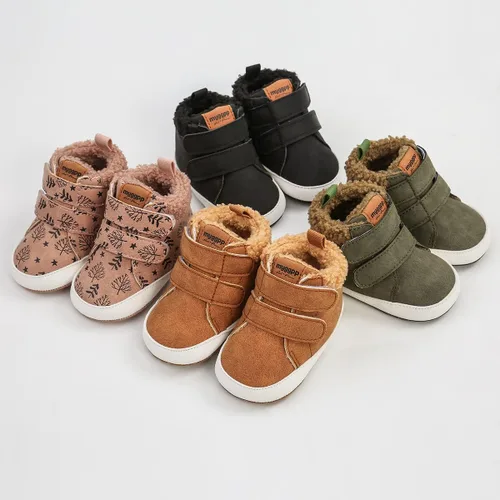 Miniatura 3 de QWZban Zapatos de bebé para niños y niñas, zapatillas de deporte con suela de goma antideslizante, para cuna de bebé, zapatos de vestir