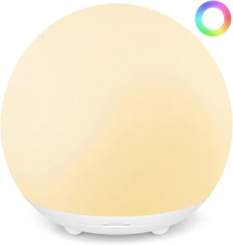 Luz de huevo para guardería, batería de 2600 mAh con tiempo de funcionamiento de 150 horas, luz cálida de 3000 K y RGB 16 colores, atenuación