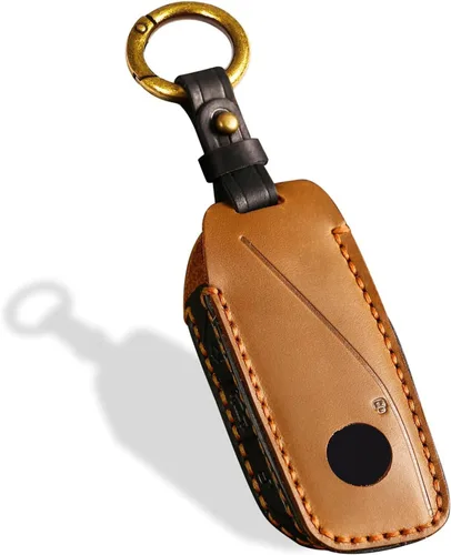 Miniatura 9 de OLLEN Funda para llavero de cuero genuino sin tornillos para BMW 2023-2025 ~ en adelante, Nueva serie 5/7, 740i, 760i, X1, X2, X3, X5, X6, X7, XM