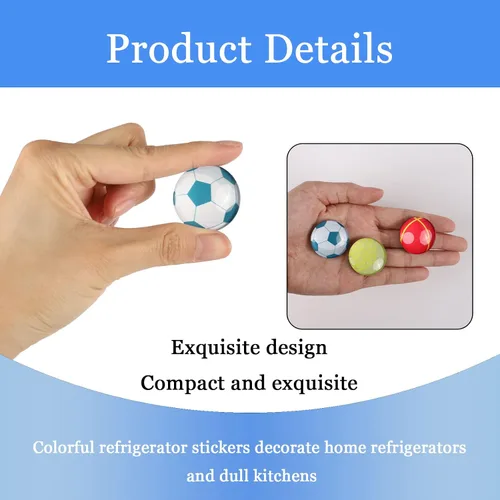 Miniatura 3 de Imanes de vidrio fuerte para refrigerador, paquete de 12 calcomanías magnéticas para nevera de baskertball deportivo, pizarra blanca, armarios