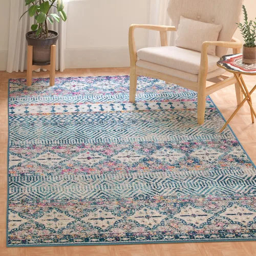 Miniatura 40 de SAFAVIEH Madison Collection - Alfombra decorativa de 2 pies 3 pulgadas x 4 pies, color carbón y gris, diseño bohemio chic, no desprende pelusa