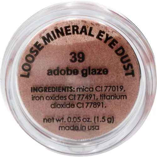 Miniatura 2 de Pure Ziva Adobe Glaze - Pigmento de polvo suelto de sombra de ojos en color bronce cobrizo, color rojo claro, rosa, maceta de polvo mineral con una