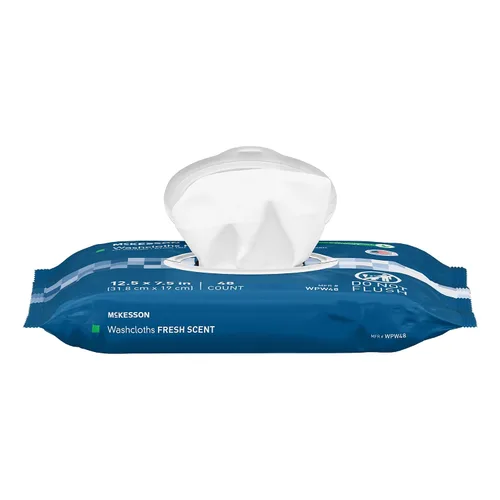 Miniatura 7 de McKesson toallitas de paño para adultos, perfumadas (paquete de 12, 576 toallitas) Paños desechables para el cuerpo - Fórmula sin enjuague con tapa