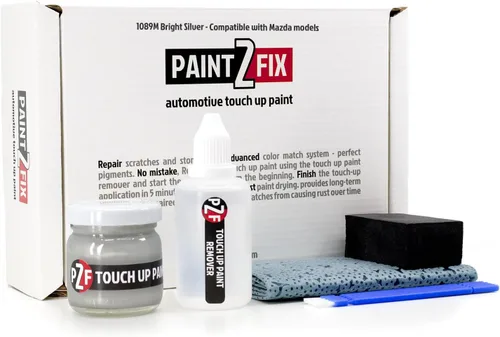 1089M - Kit de pintura de retoque plateado brillante para Mazda, 0.84 fl oz (0.8 fl oz)