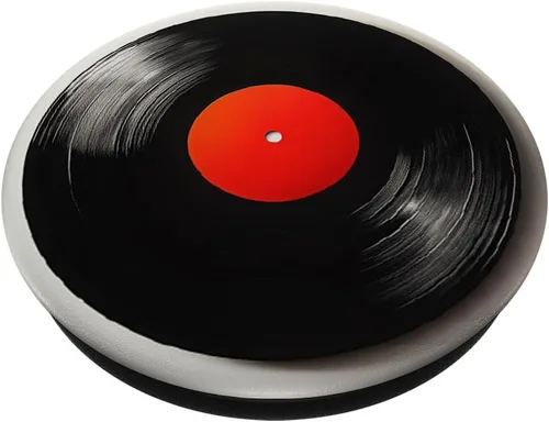Miniatura 2 de Red Vinyl Record Player Vinyl Collector Retro Music Lover PopSockets Adhesive PopGrip