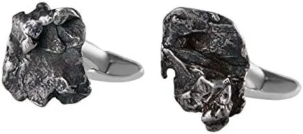 Miniatura 4 de Starborn Gemelos de meteorito Campo del Cielo de plata de ley y auténtico, Metal