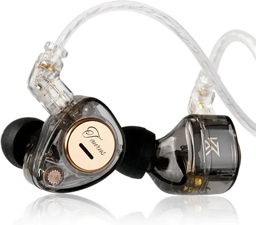 Miniatura 20 de KZ Castor - Auriculares intrauditivos, sonido de graves mejorado HiFi, IEMs aislantes de ruido ajustables, auriculares con cable de doble