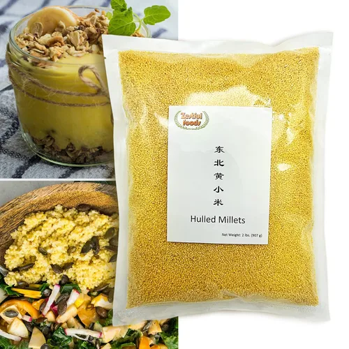Miniatura 3 de Zestful Foods Mijo descascarado, grano de mijo, semillas de mijo, harina de mijo sin gluten, grano entero, orgánico, 2 libras