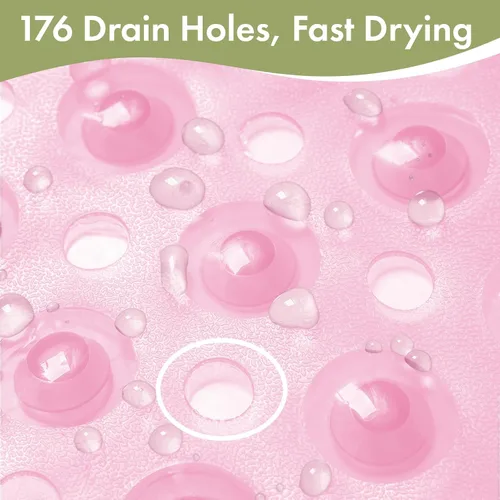 Miniatura 5 de AmazerBath Tapete de ducha antideslizante de 40 x 16 pulgadas, tapete de ducha con ventosas y agujeros de drenaje, tapete de baño antideslizante