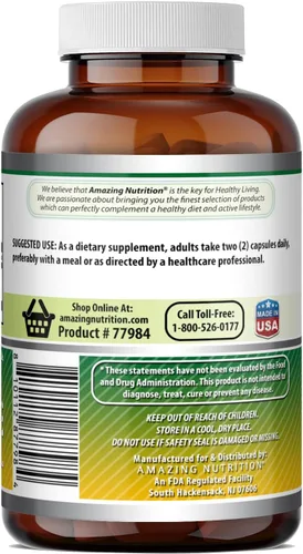 Miniatura 4 de Amazing Formulas Suplemento de sulfato de glucosamina 1500 mg por porción 120 cápsulas Sin OMG Sin gluten Fabricado en Estados Unidos