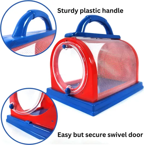 Miniatura 4 de Gosu Toys Critter Cage - Atrapa insectos con juego de herramientas, jaula, pinzas, lupa, brújula, silbato, monocular, tarro de lupa (paquete de 2))