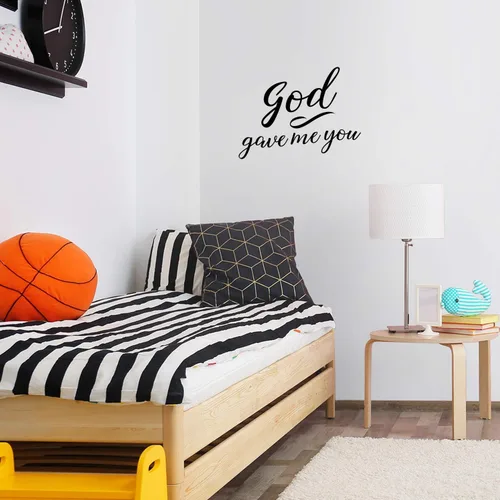 Miniatura 2 de Calcomanía de vinilo para pared, 16.5 x 22 pulgadas, diseño religioso moderno, unisex, para recién nacido, niños, hogar, apartamento, cuarto