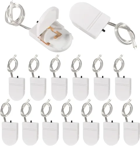 Miniatura 8 de Aobao Soporte de batería CR2032, 15 piezas, soporte de batería CR2032 con interruptor, soporte para celda de moneda, 1 soporte de batería de botón