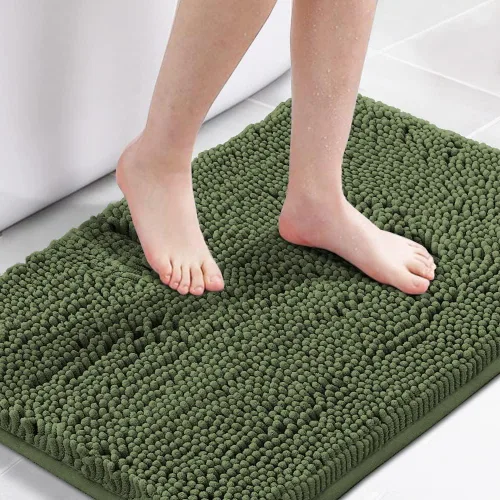 Miniatura 15 de H.VERSAILTEX Alfombra de Baño Alfombra de Baño Alfombras de Baño para Baño Antideslizante Alfombras de Baño Extra Gruesa de Chenilla Alfombra 17" x