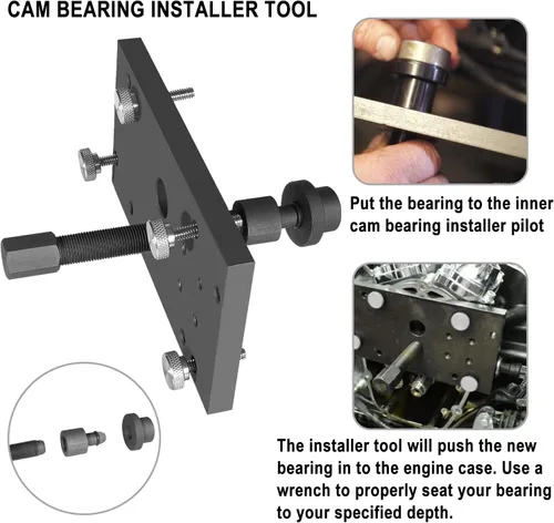 Miniatura 4 de Kit de herramientas instalador de cojinetes de agujas de árbol de levas interior M8 y extractor de extracción apto para Harley Davidson Milwaukee